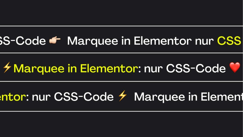 Marquee in Elementor